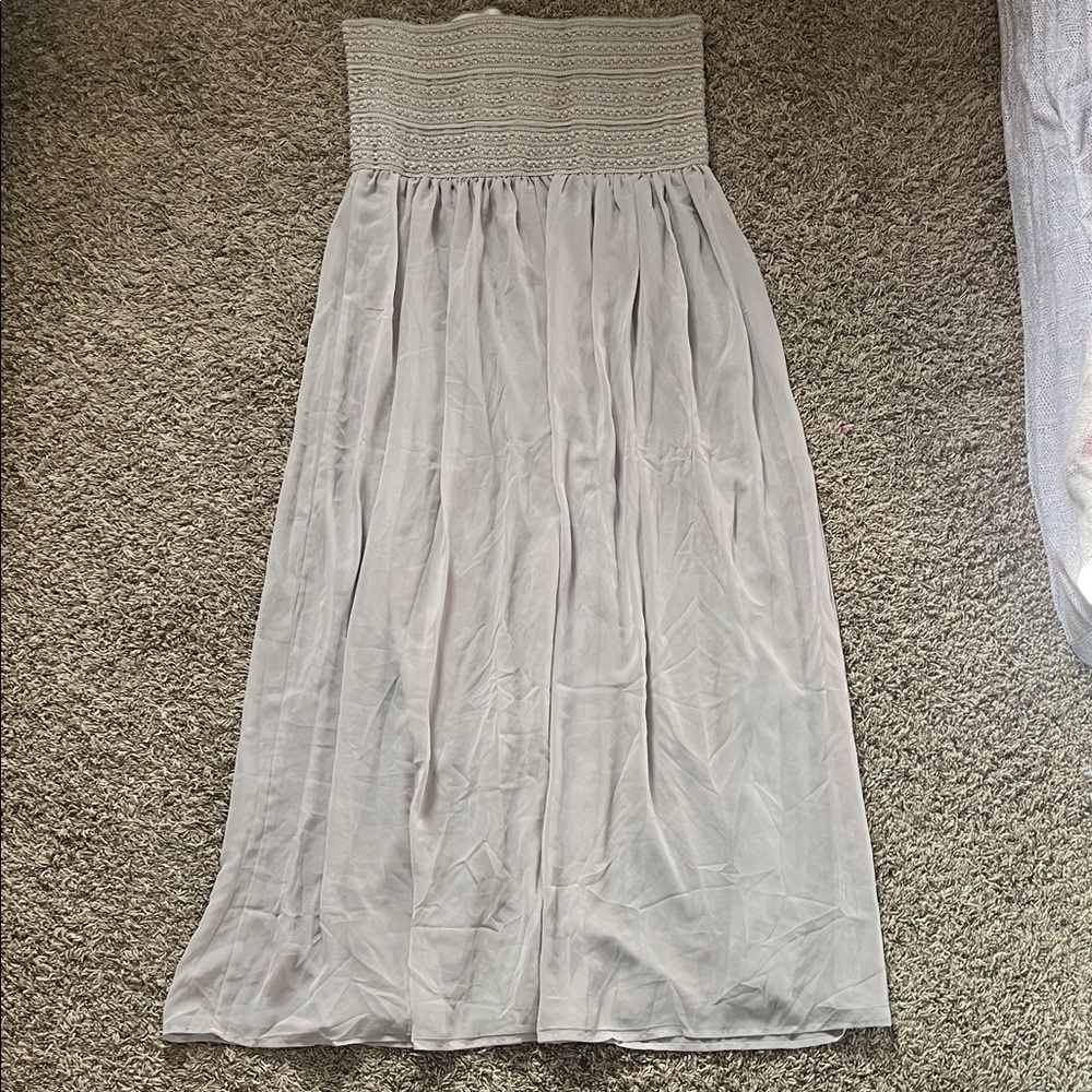 Chic Gray Women's Maxi Dress long tube type 1XL